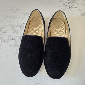 Birdies The Starlingin Black Velvet slip on slides slippers 10.5